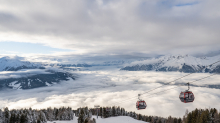 Nebeldecke über dem Inntal, Tirol, Austria